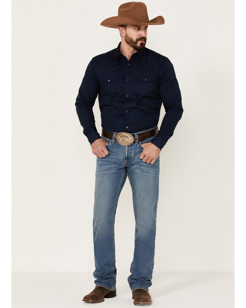 Cody James Men's Roughstock Medium Wash Rigid Slim Straight Jeans , Blue, hi-res
